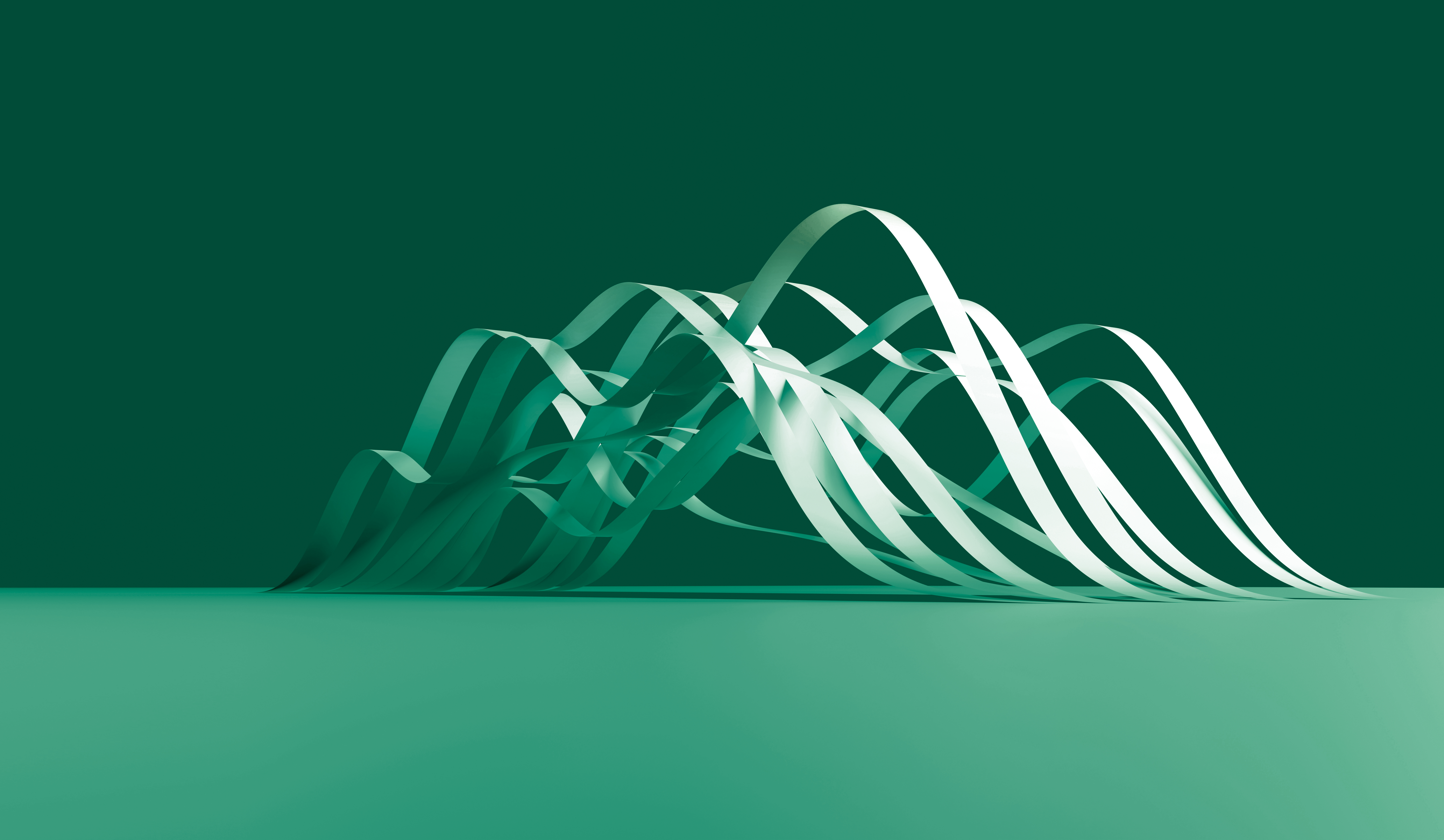 Elegant wave graph - low angle view