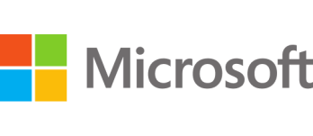 Het logo van Microsoft, bestaande uit vier gekleurde vierkanten die samen een groter vierkant vormen, naast de bedrijfsnaam in een strak, modern lettertype.