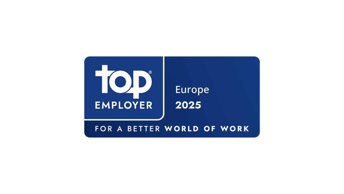 blue logo of Top Employer Europe 2025